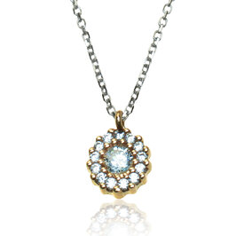 Diamantový náhrdelník kvetinka LNL475.GD