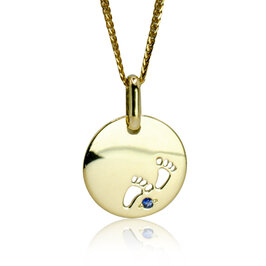 GOLDIE Zlatý náhrdelník so zafírom Baby steps LNL384.OD