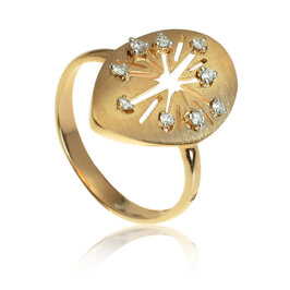Zlatý prsteň Moraglione 1922 s diamantmi